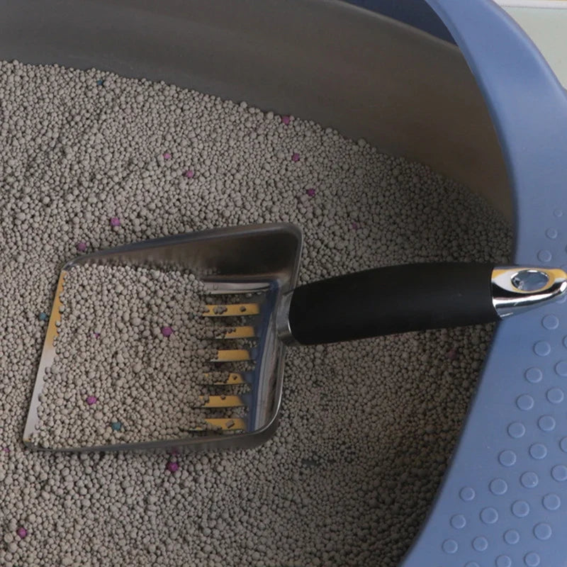 Stainless Steel Cat Litter Scoop – Long Handle Pet Cleaning Tool