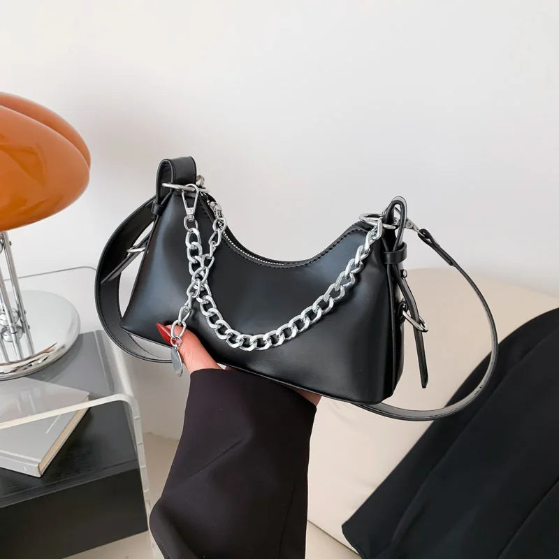 Women's Chain Crossbody Bag – Chic Shoulder & Underarm Purse