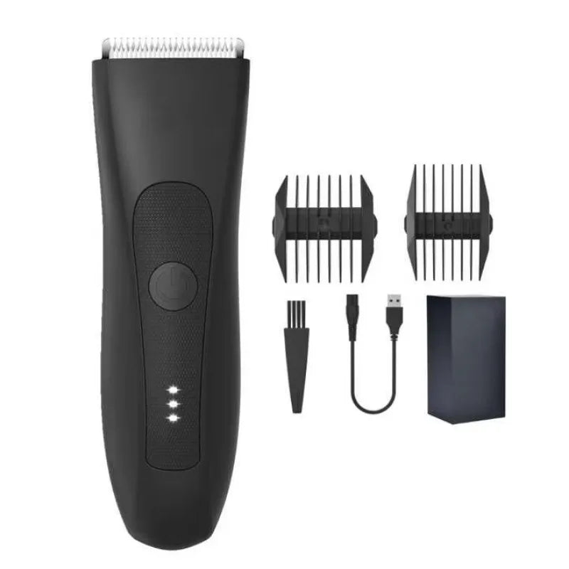 USB Rechargeable Electric Body Hair Trimmer – Ceramic Blade