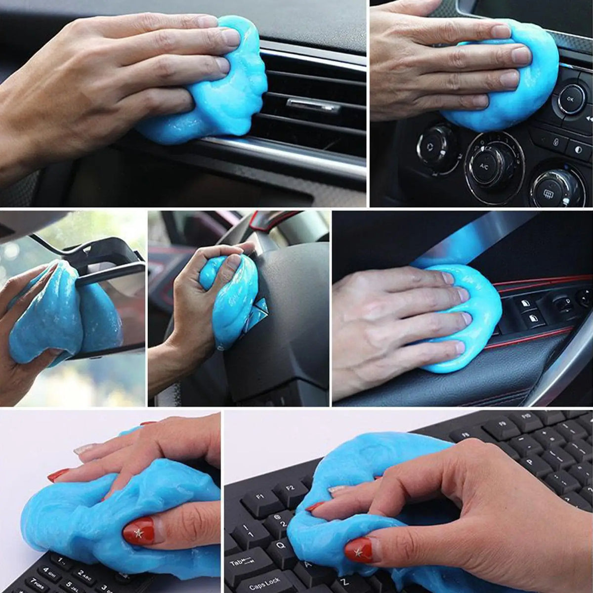 Car Dust Cleaning Gel – 160g Rubber Mud for Vents & Dashboard