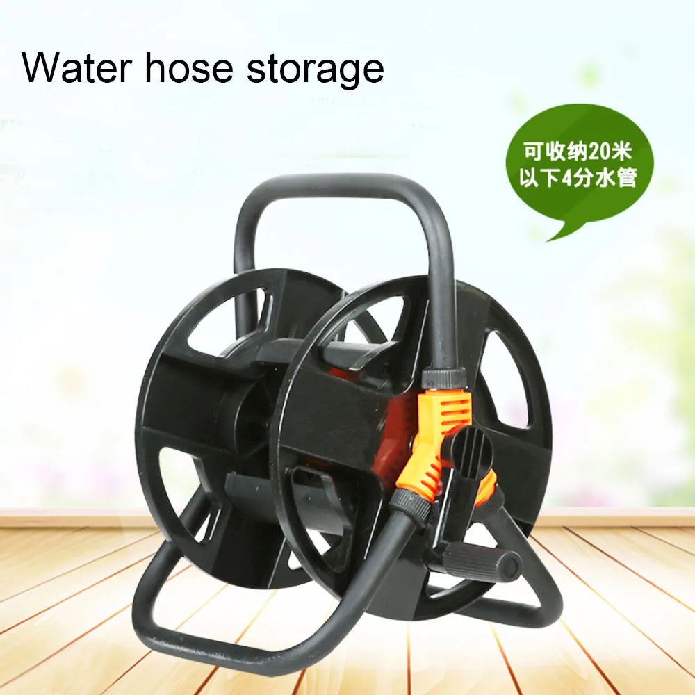Portable Garden Hose Reel Storage Cart & Pipe Organizer Rack
