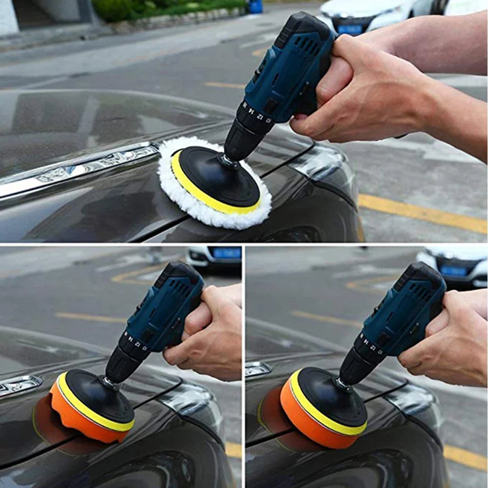 3" Car Polishing Buffing Pad Kit – 6 or 12 Pcs Sponge Set