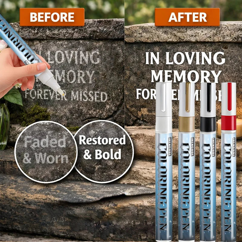 Gold Tombstone Inscription Pen – Waterproof & Fade-Resistant