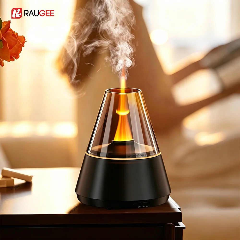 Flame Aroma Diffuser & Humidifier | USB Night Light 7 Colors