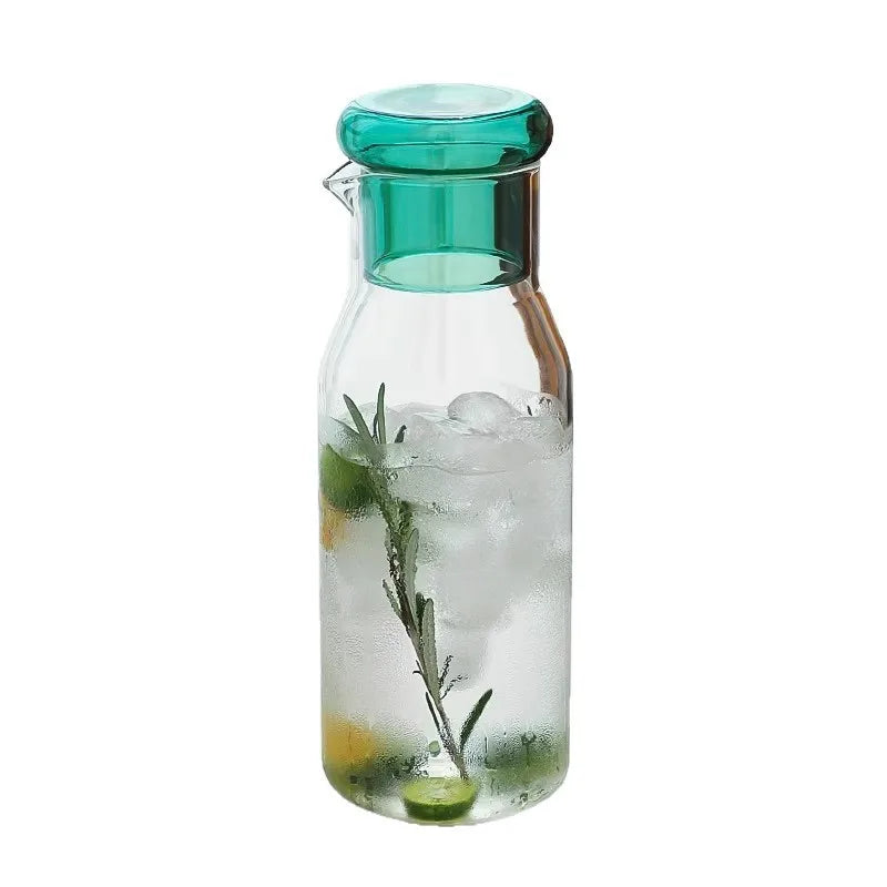Borosilicate Glass Tea Pot with Colorful Lid | Large Capacity