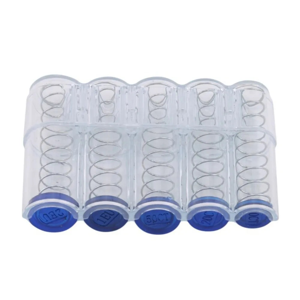 Portable Transparent Coin Storage Box | Large Capacity Dispenser