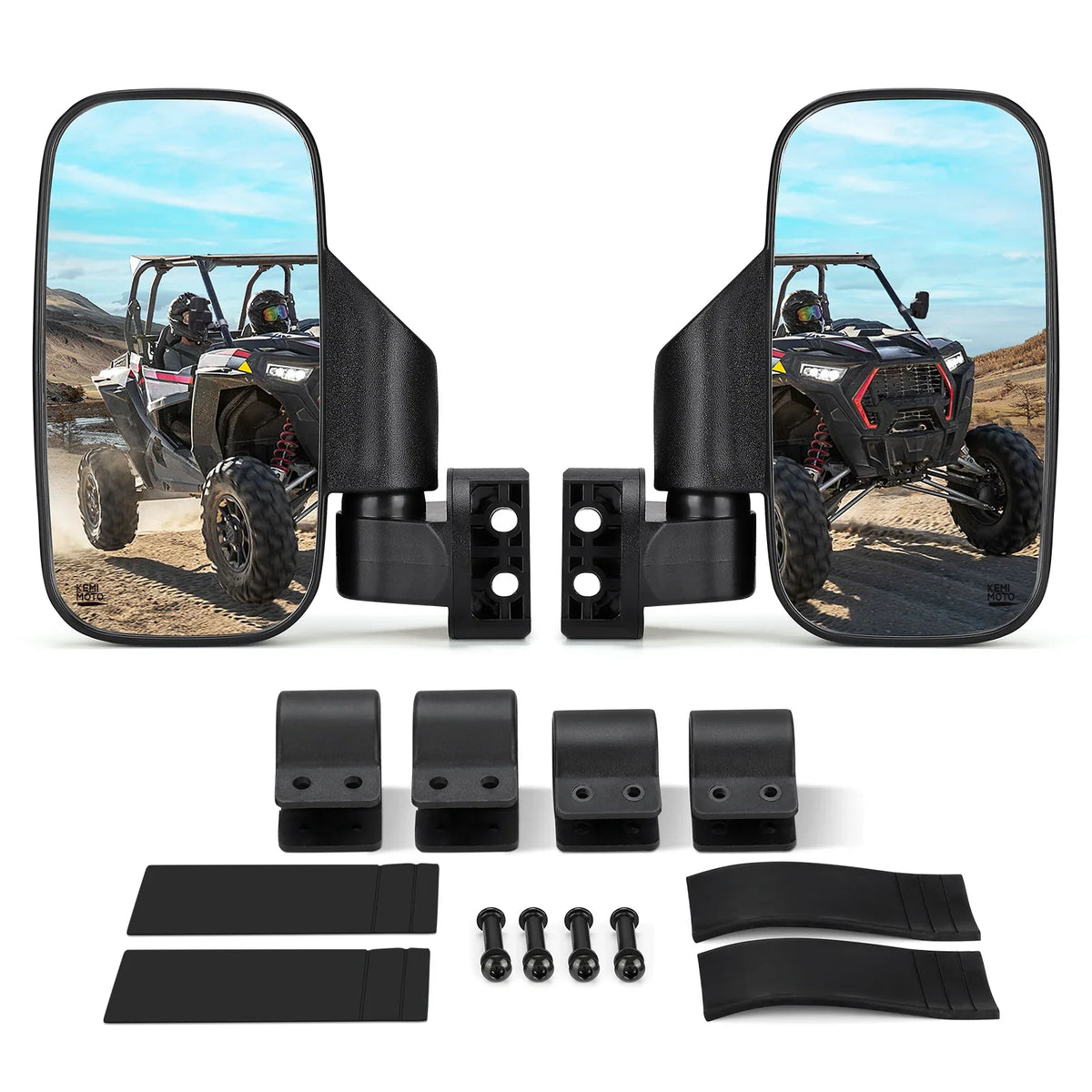 UTV Side Mirrors Clamp-On 1.75"–2" Roll Cage | Polaris RZR Can-Am