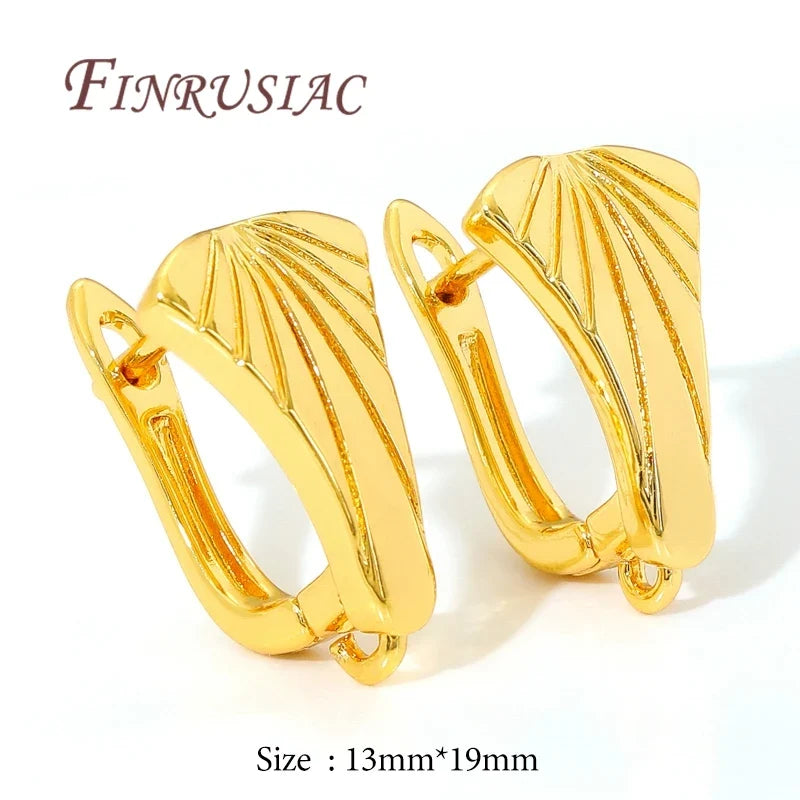 Gold-Plated Brass Earring Hooks & Clasps | DIY Jewelry Findings