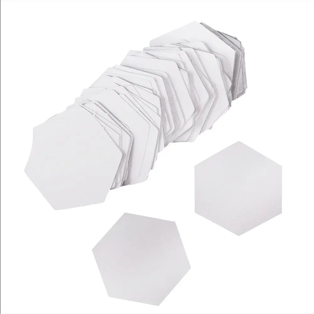 100Pcs Hexagon Paper Quilting Templates – 6 Sizes for Patchwork