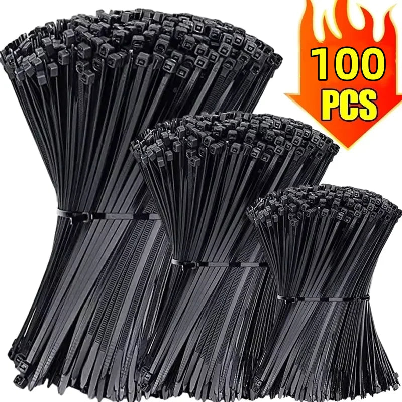 Reusable Nylon Cable Ties – Self-Locking Wire Straps 100/1000Pcs