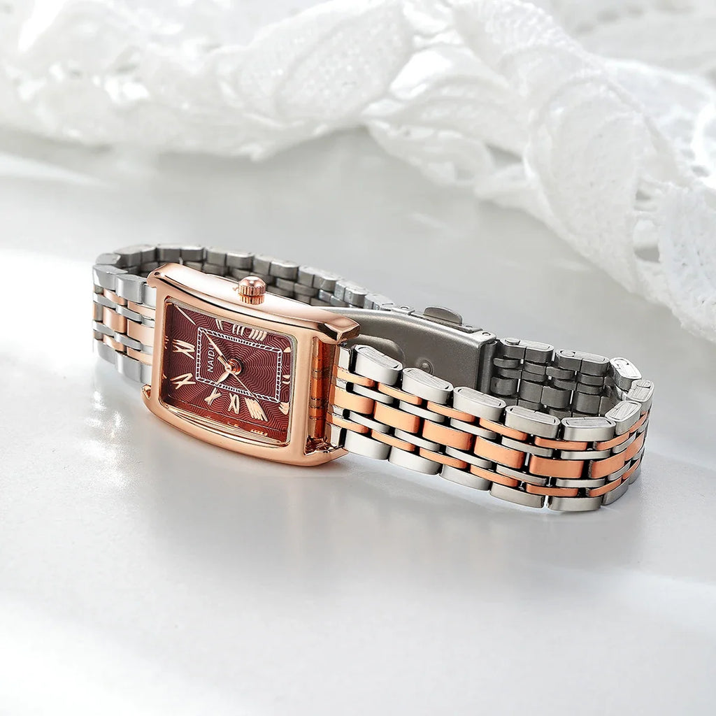 Casual Fashion Quartz Watch – Alloy Strap & Roman Numeral Dial