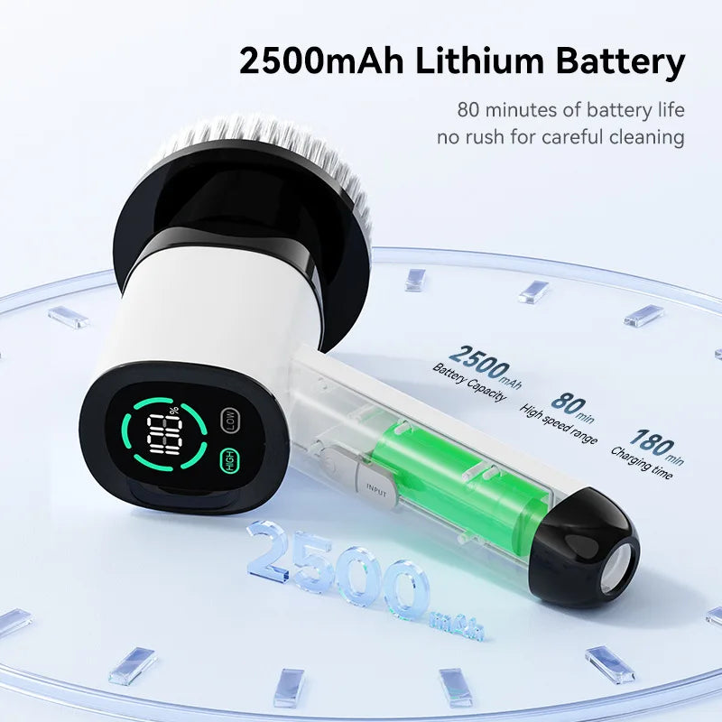 Electric Rechargeable Cleaning Brush – Long Handle Multifunctional
