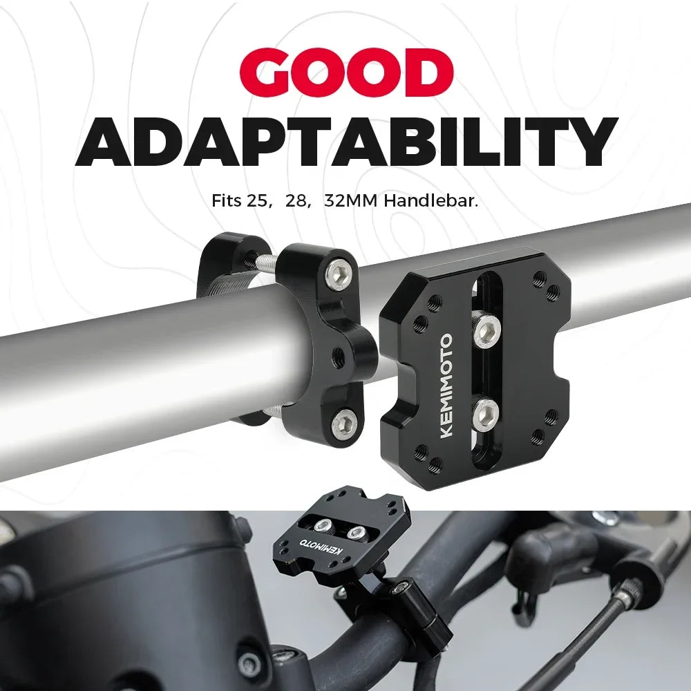 Universal Motorcycle GPS Mount – 12–32mm Handlebar AMPS Bracket