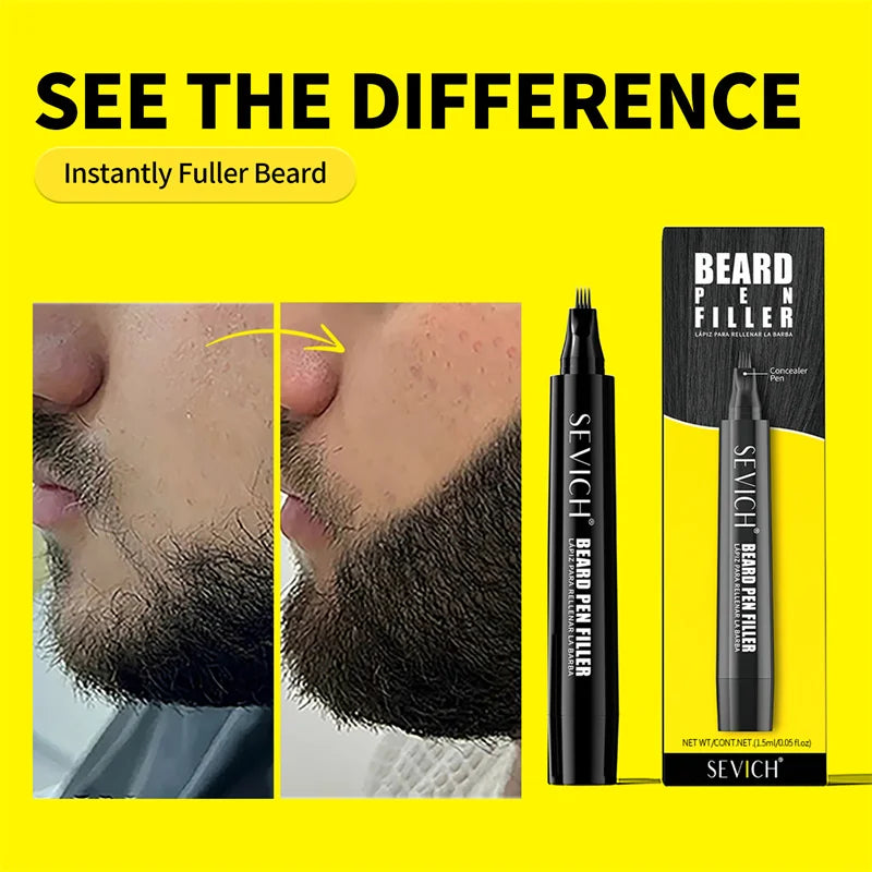 Waterproof Beard Filler Pen | Black & Brown Beard Color Pencil