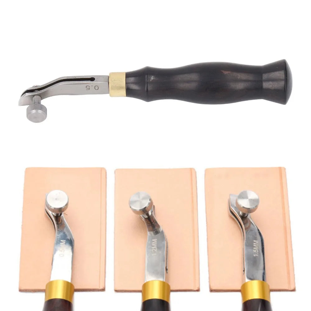 0.5mm Adjustable Leather Edge Beveler – Wood & Steel Trimmer