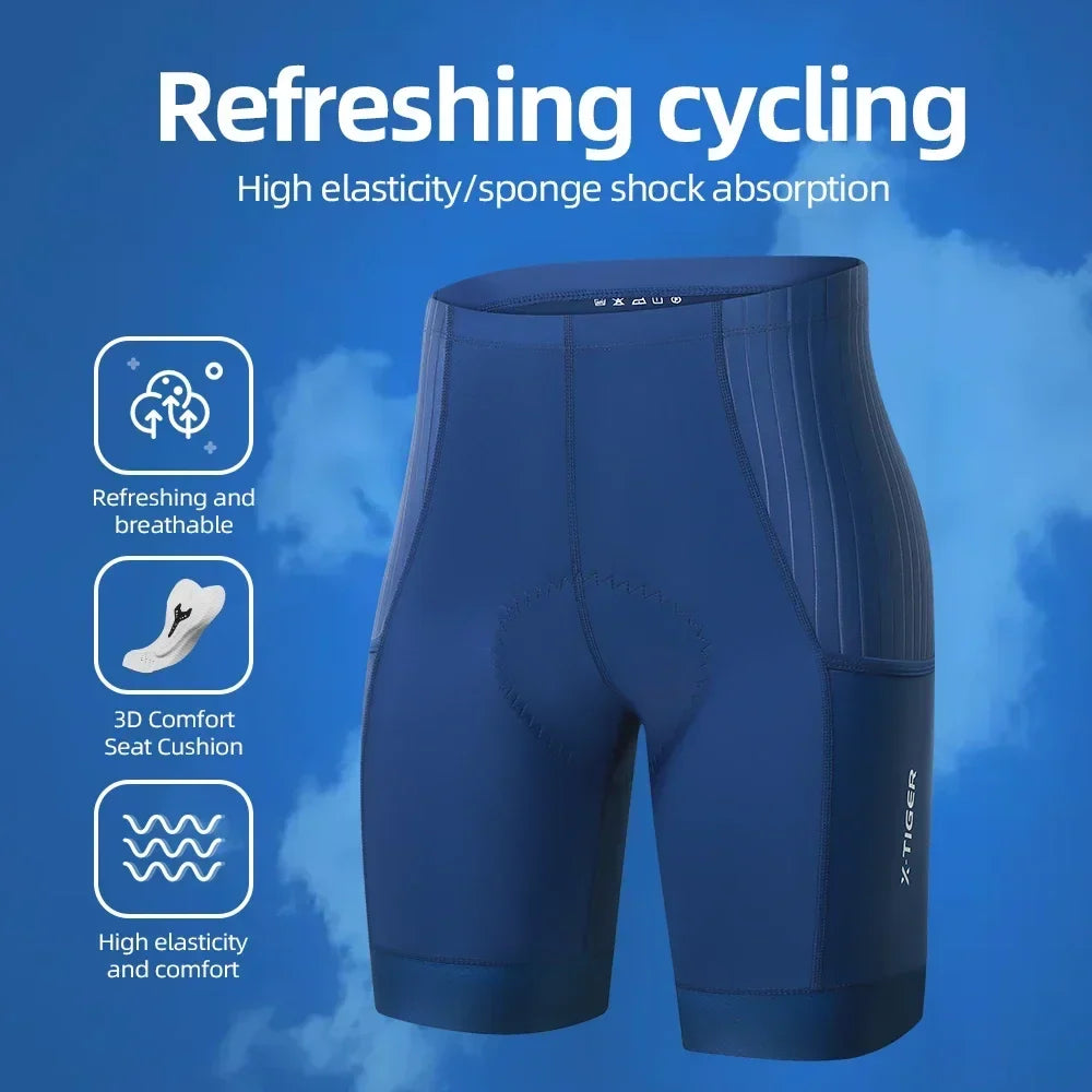 X-TIGER Women's Padded Cycling Bib Shorts | Road & MTB