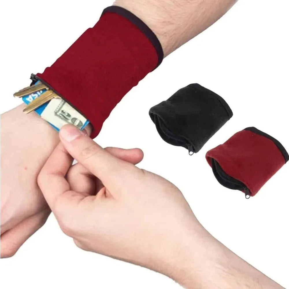 Sports Wrist Bag with Zipper – Running Wristband Wallet
