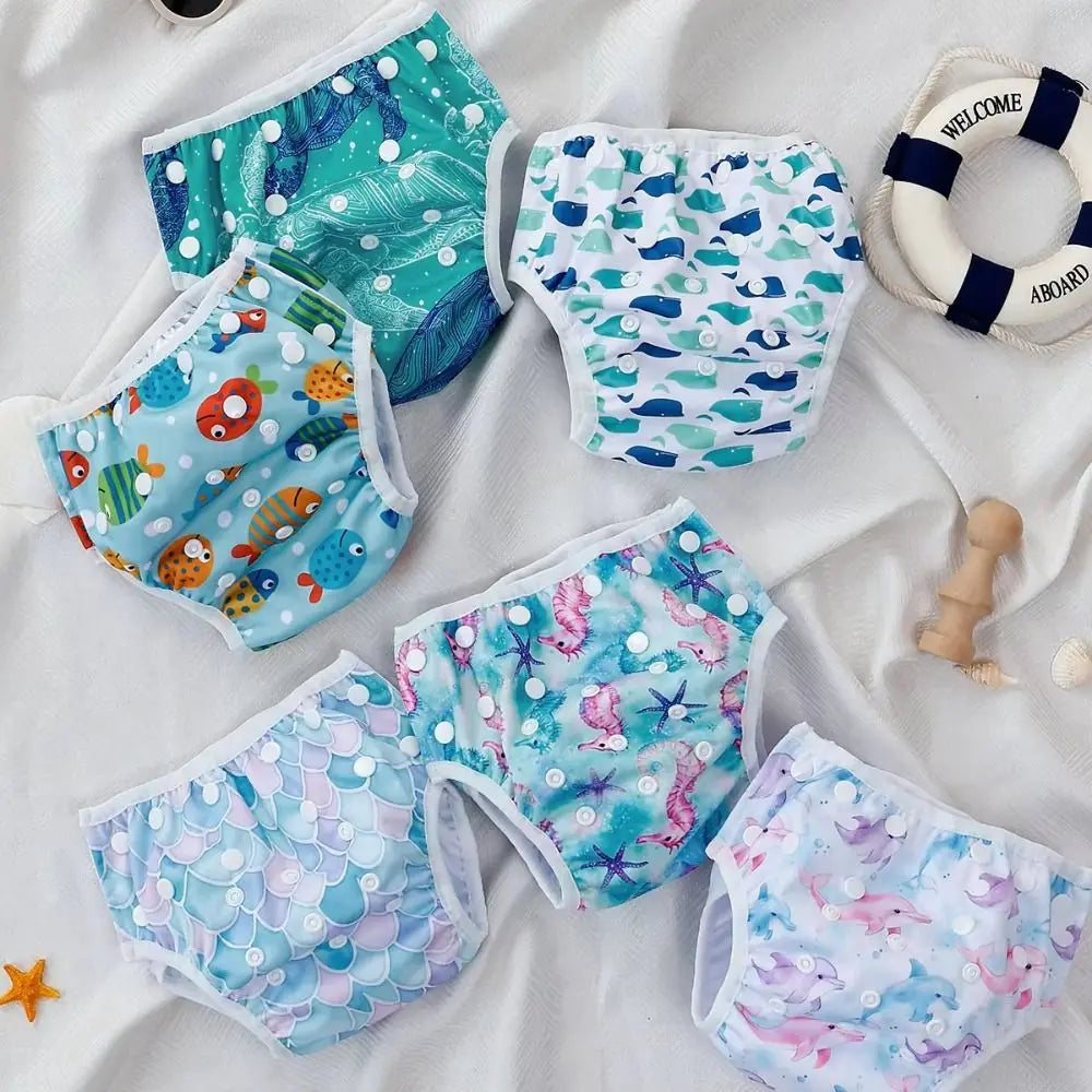Reusable Swim Diaper – Adjustable Snap Waterproof Baby Pants