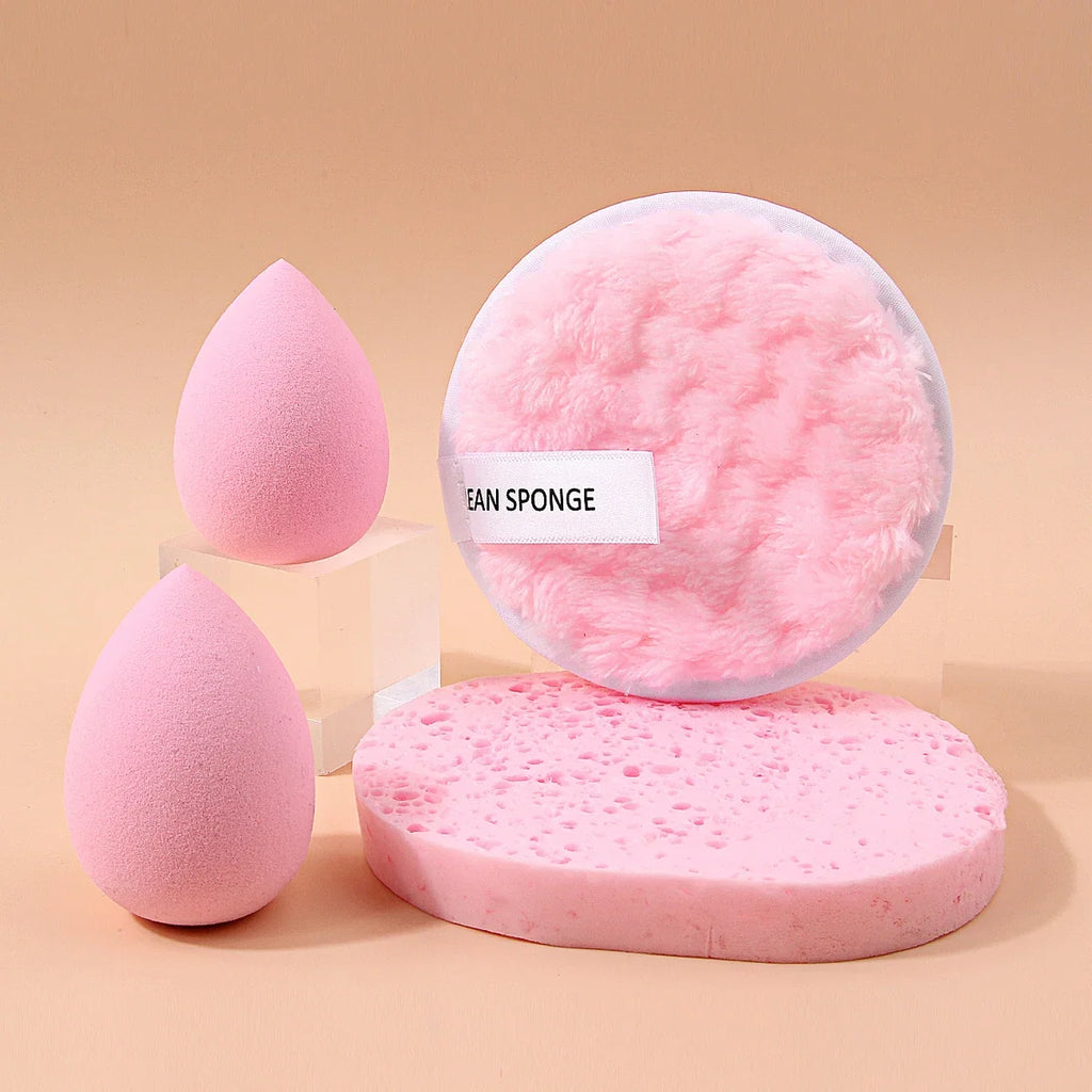 4-Piece Makeup Sponge Puff Set – Foundation & Cleansing