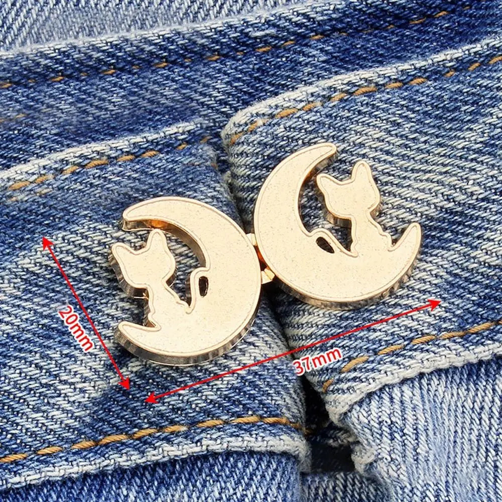 Adjustable Metal Waist Clip Button for Jeans & Trousers