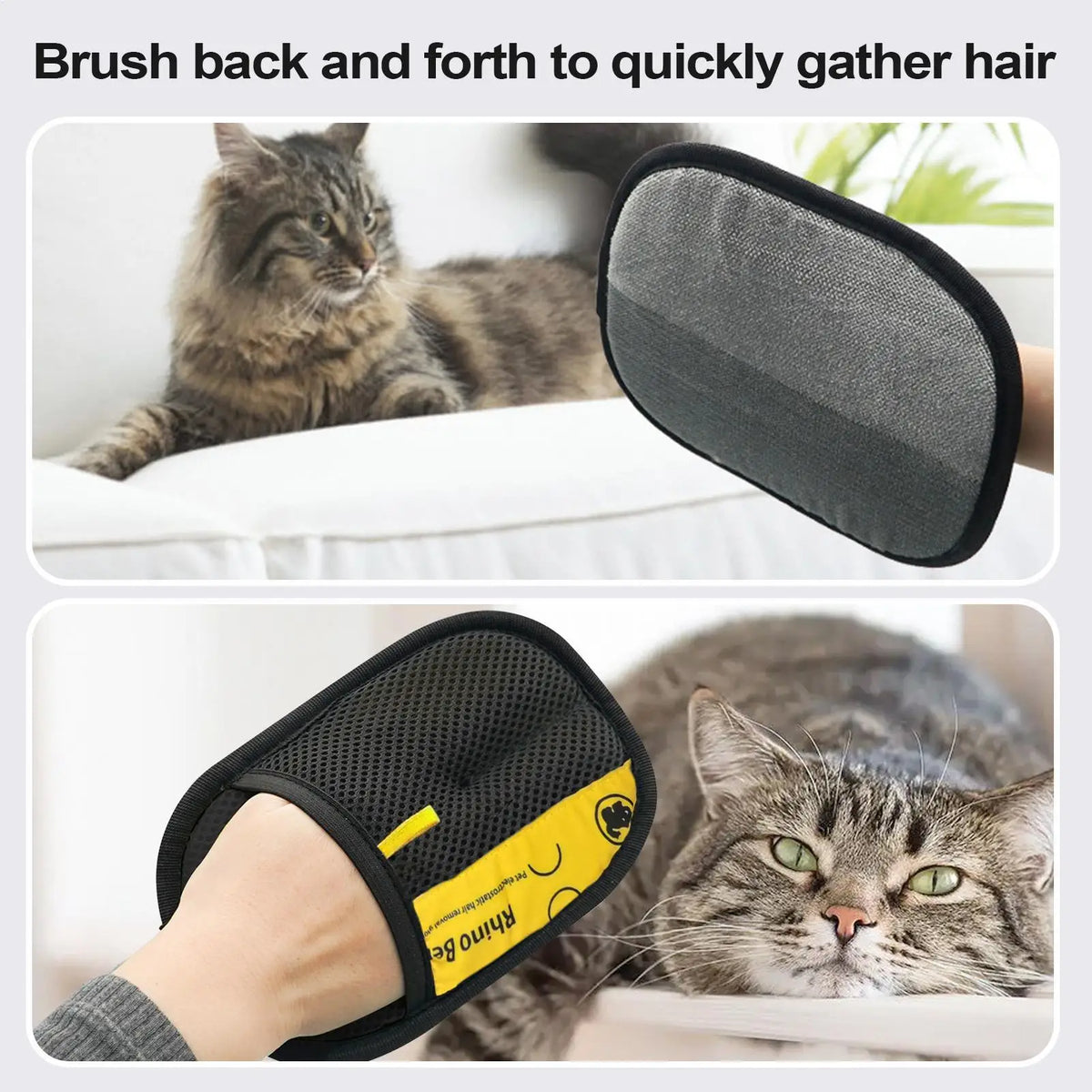 Pet Hair Removal Gloves for Cats & Dogs – 2 Pack