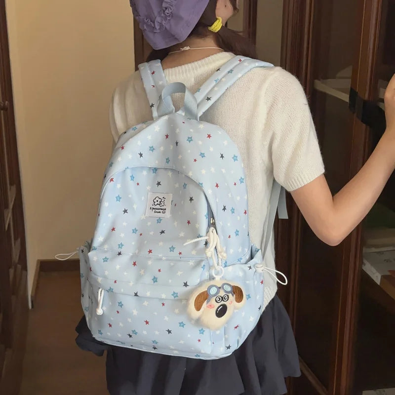 Women's Large Capacity Nylon Backpack – School & Travel Bag