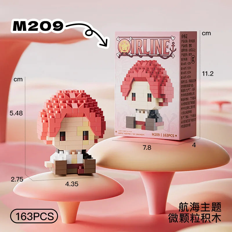 One Piece Anime Mini Block Figures – 20 Styles | 3D Assembly Toy