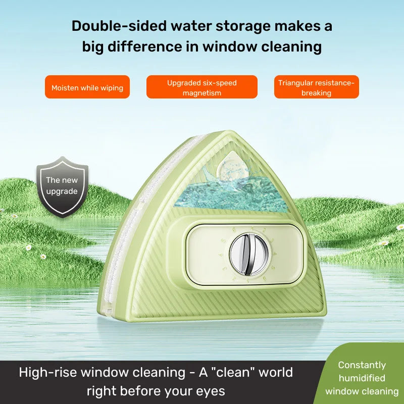 Double-Sided Magnetic Window Cleaner | Multi-Thickness Glass