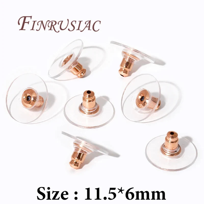 50Pcs 14K Gold Plated Earring Backs for Studs – DIY Jewelry