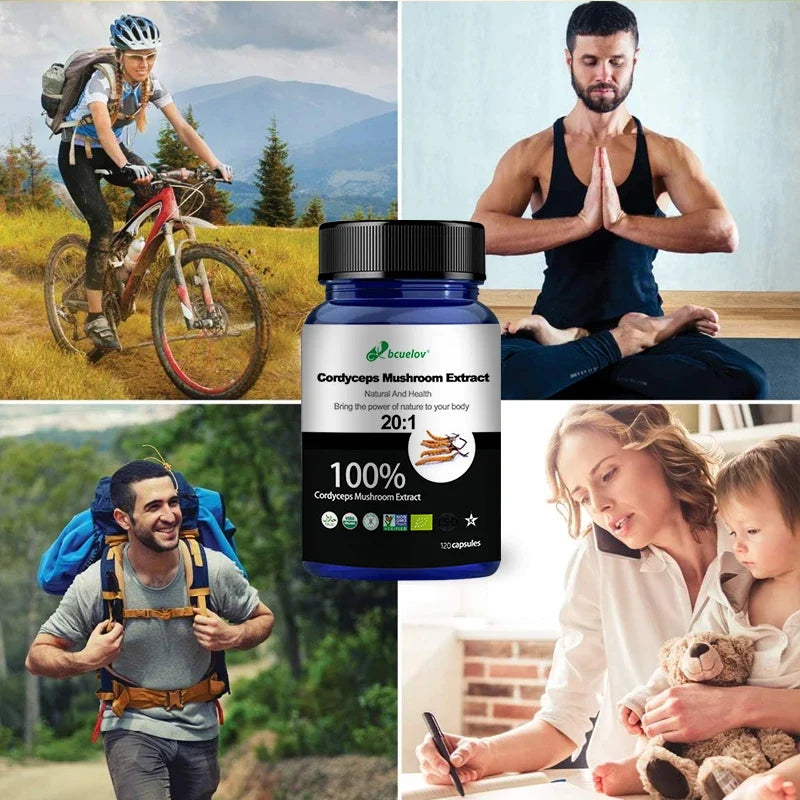 Pure Cordyceps Mushroom Extract Supplement | Vegetarian Caps