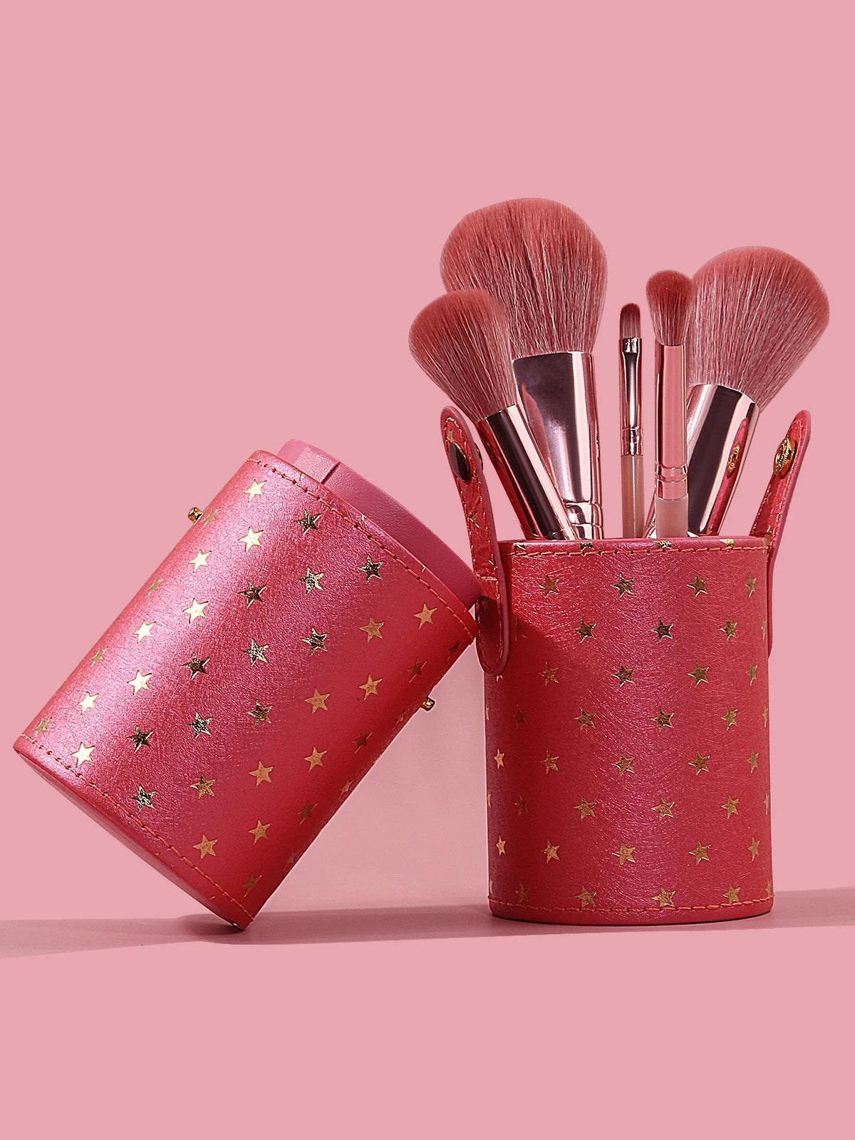 PU Leather Makeup Brush Holder – Large Capacity Travel Organizer