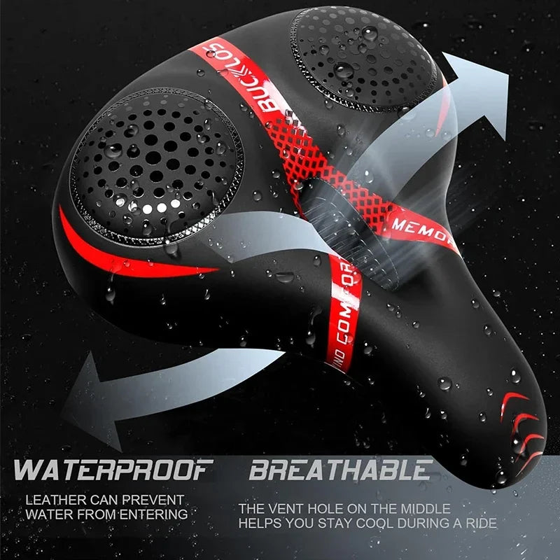 BUCKLOS Wide Ergonomic Bike Saddle for MTB, E-Bike & Touring