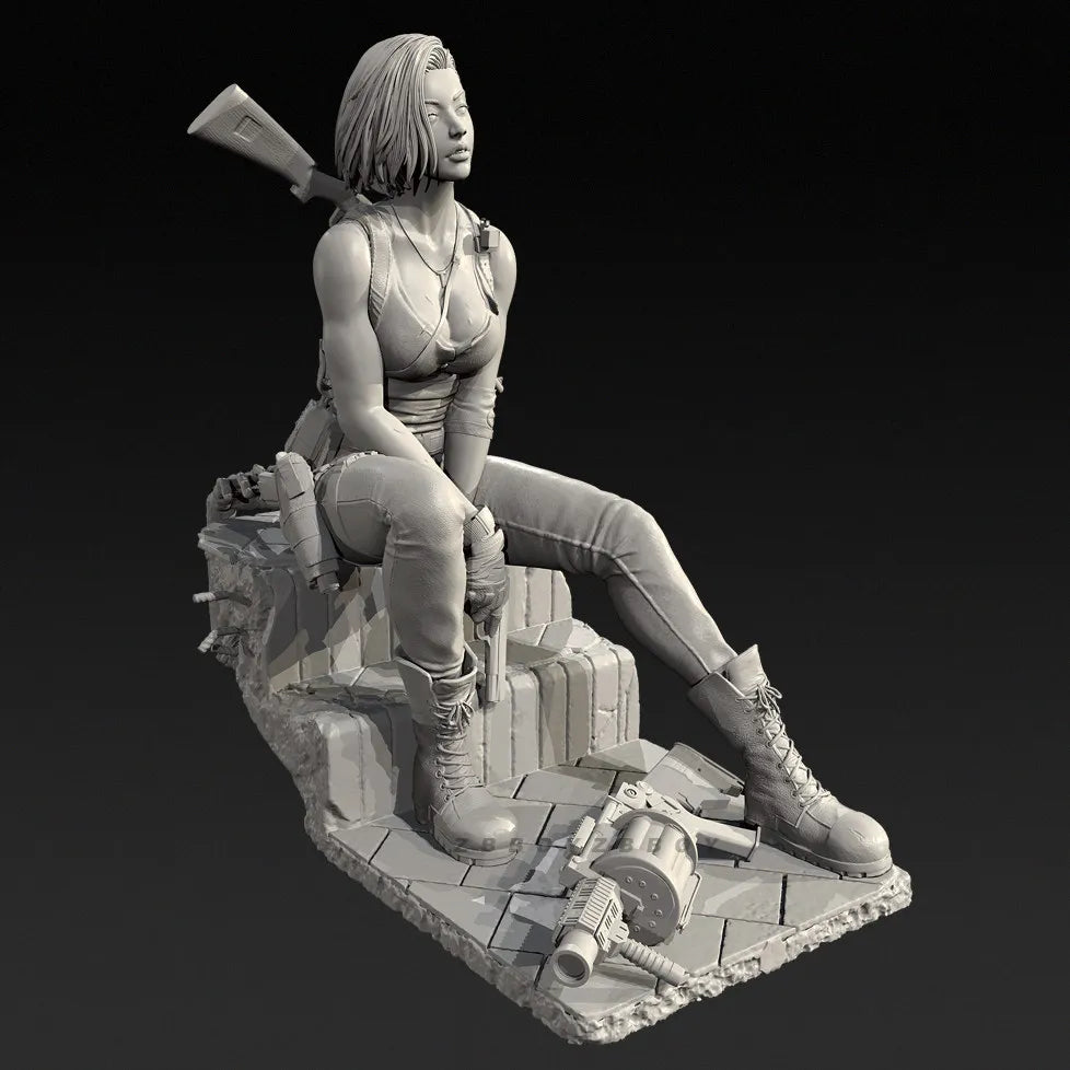 1:48 Scale Resin Model Kit – 30/40/65mm Unpainted White Figures