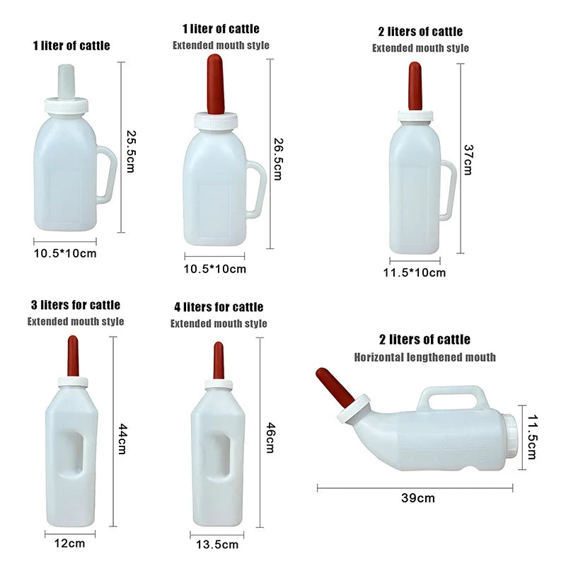 Calf Milk Feeder Bottle with Rubber Nipple 1–5L | Livestock