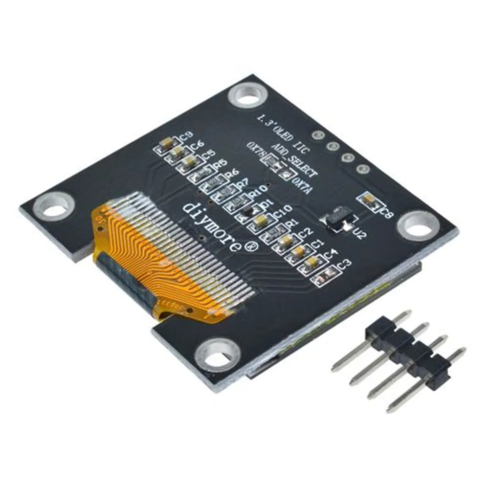1.3" OLED Display Module 128×64 SSH1106 I²C SPI 3.3–5V