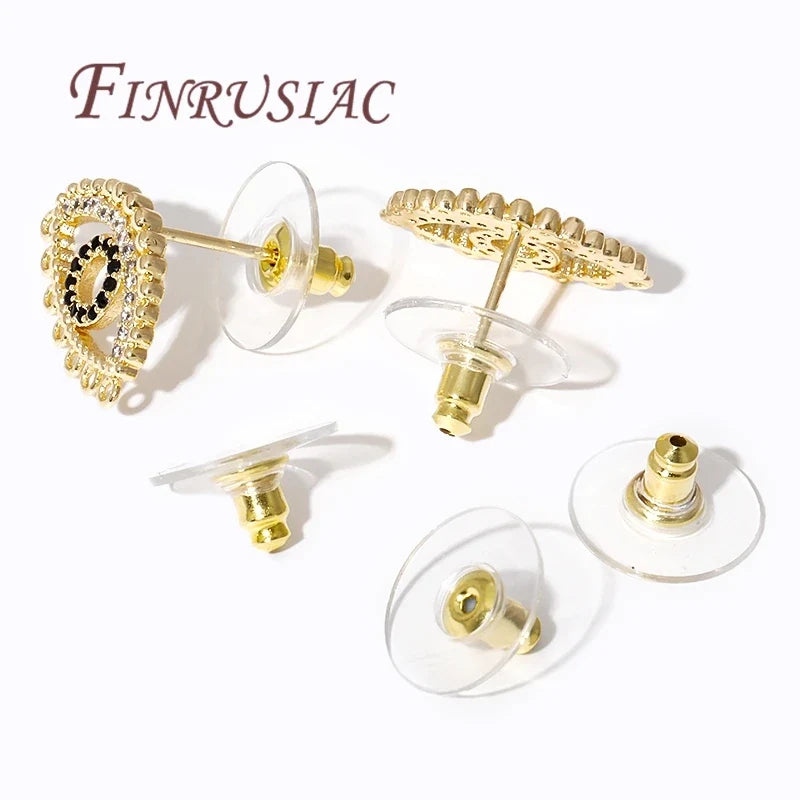 50Pcs 14K Gold Plated Earring Backs for Studs – DIY Jewelry