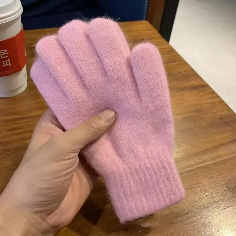 Women's Winter Cashmere Knit Gloves – Warm Full Finger