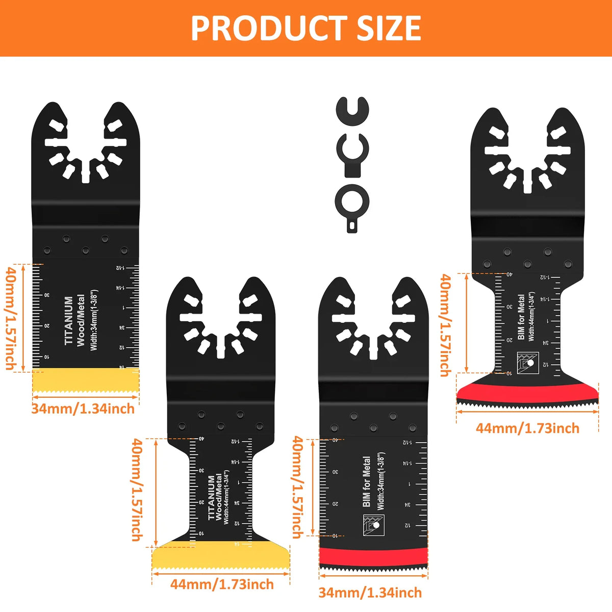 Titanium Oscillating Saw Blade Kit 3/4 Pcs – Universal Multitool