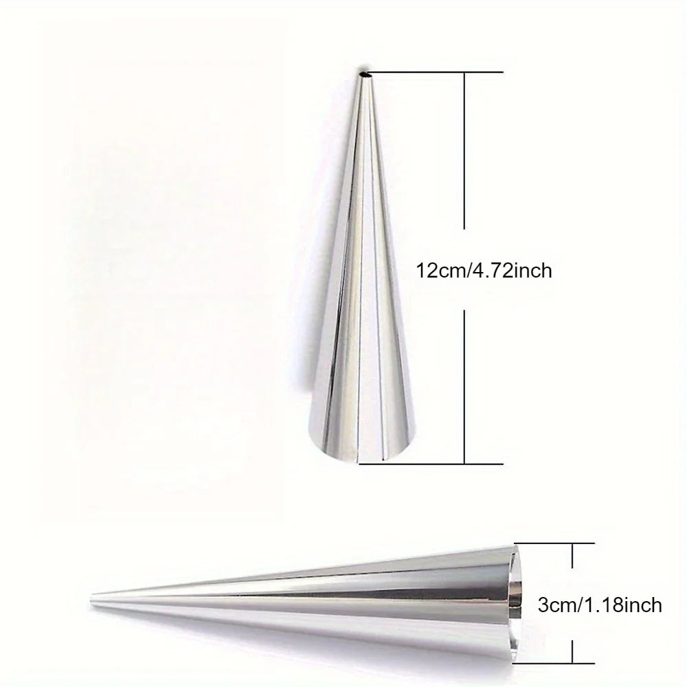 Stainless Steel Cream Horn Molds – 8 & 12-Piece Baking Cones