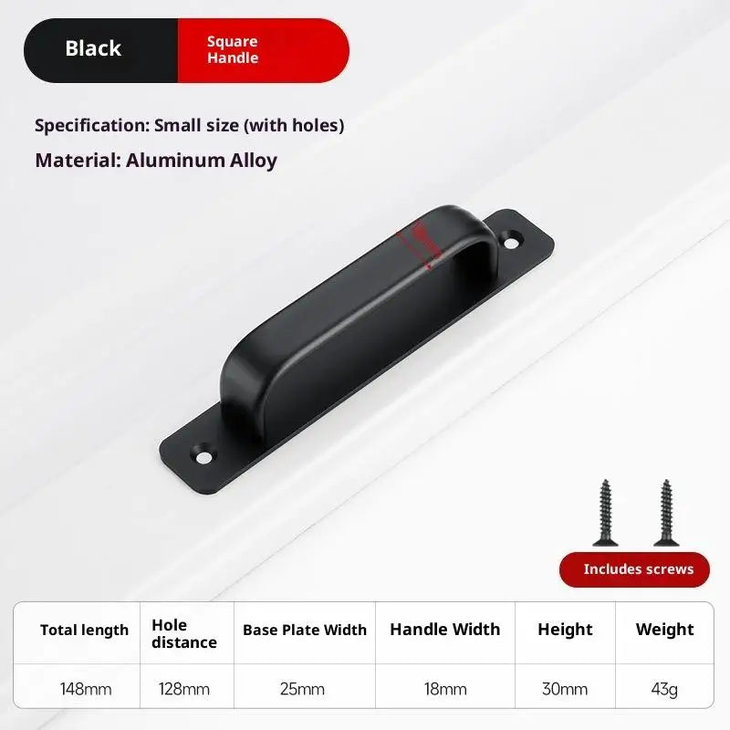 Drill-Free Aluminum Adhesive Door Handle for Sliding Doors & Drawers
