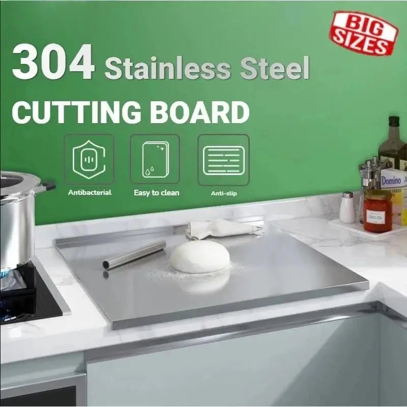 Stainless Steel Non-Slip Dough Kneading & Baking Pastry Board