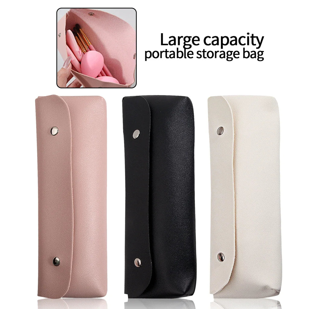 Large Makeup Brush Storage Bag – Travel Toiletry & Stationery Pouch