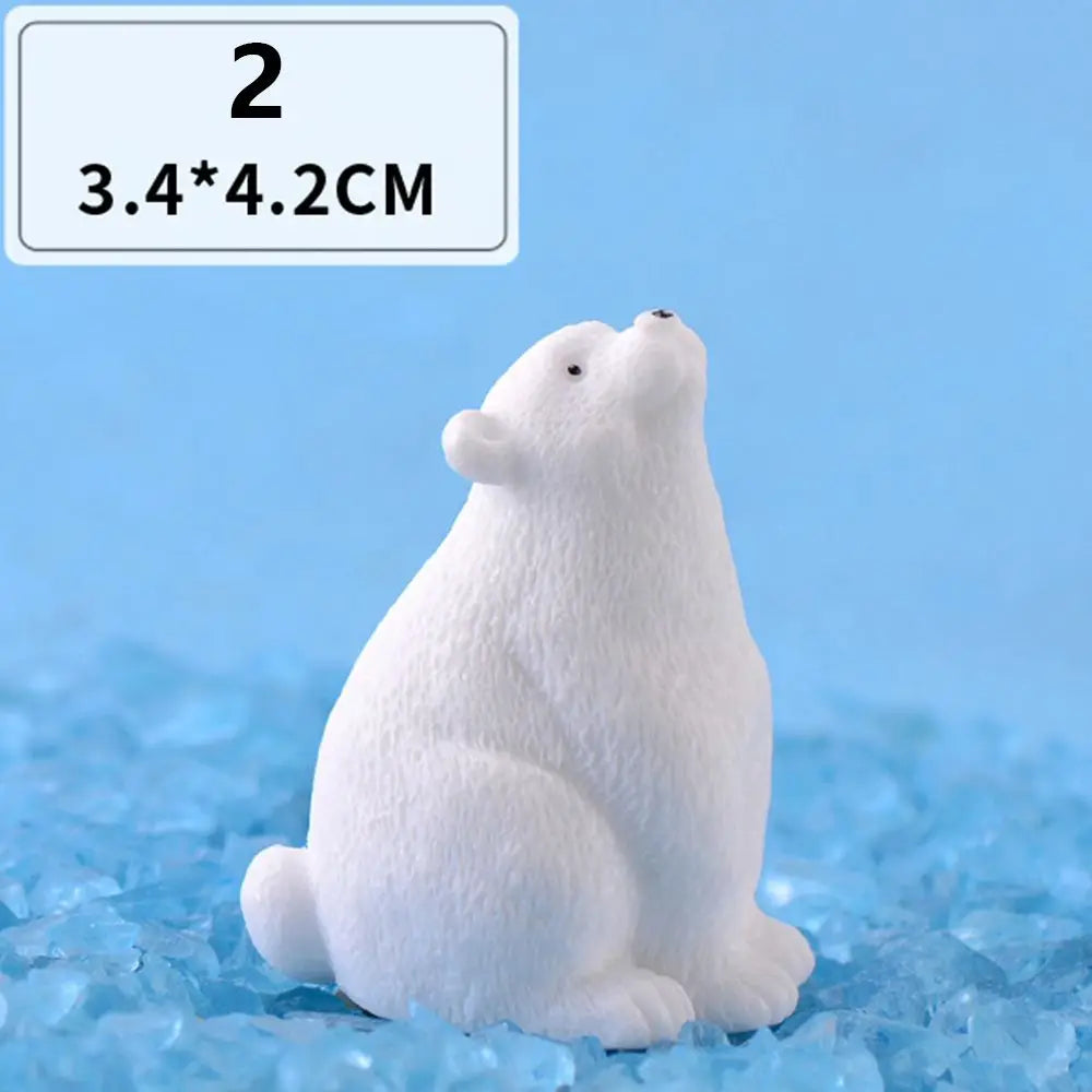Polar Bear Resin Figurine – Micro Landscape & Fairy Garden Miniature