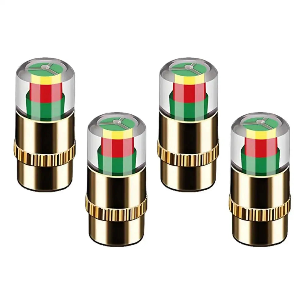 Tire Pressure Indicator Valve Caps – Color Alert Set of 4
