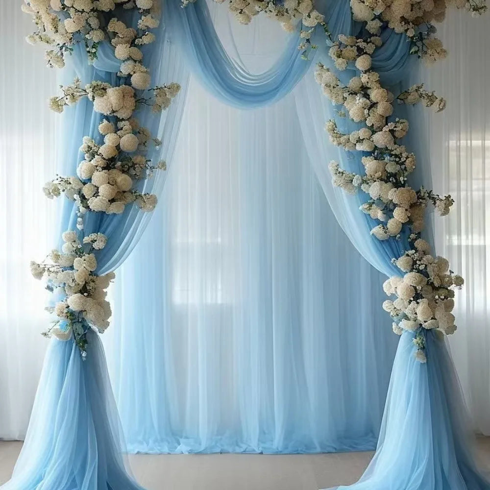 Wedding Tulle Drape Fabric 6/8/10M – 160CM Sheer Backdrop