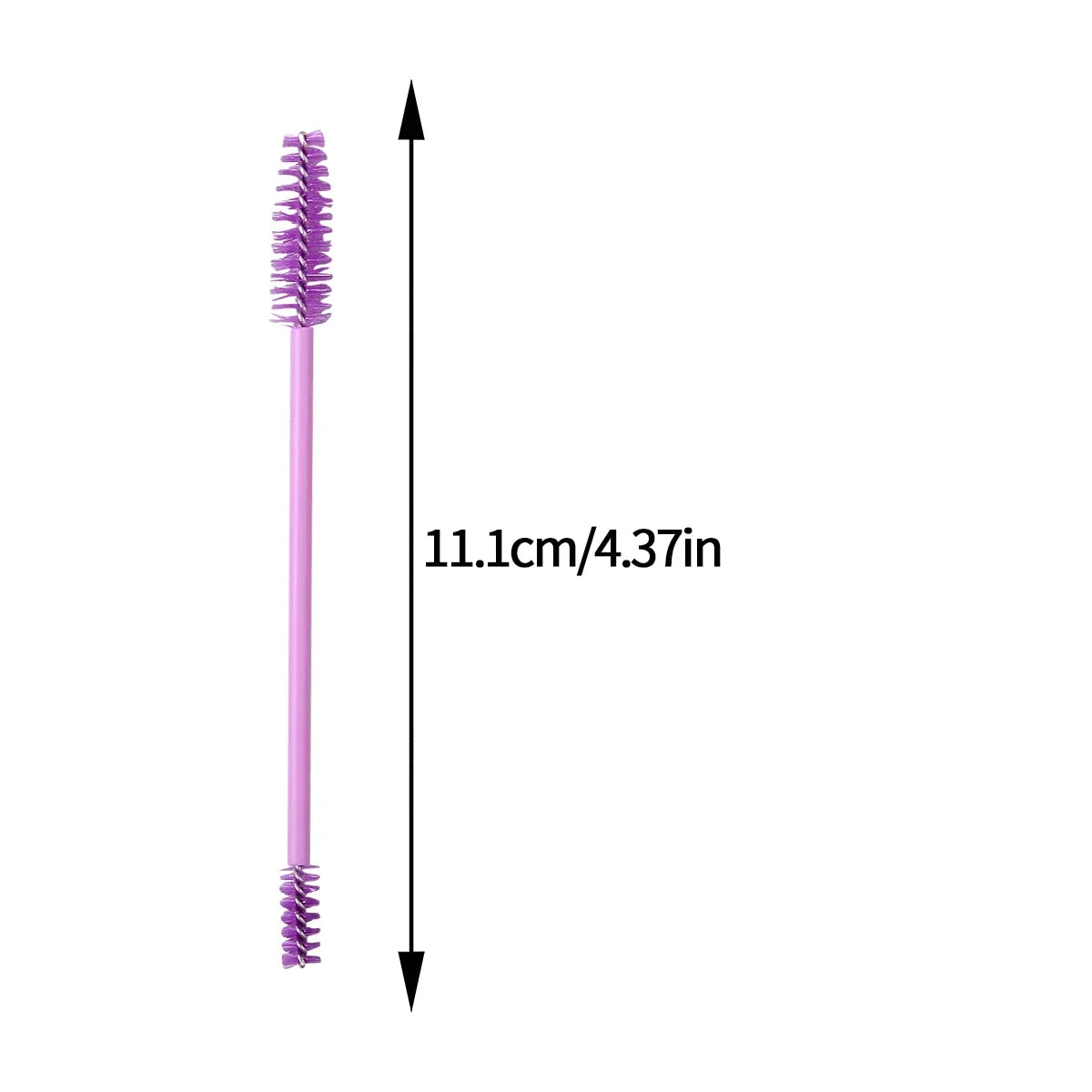 20-Piece Double-Headed Mascara & Eyebrow Brush Set – Purple