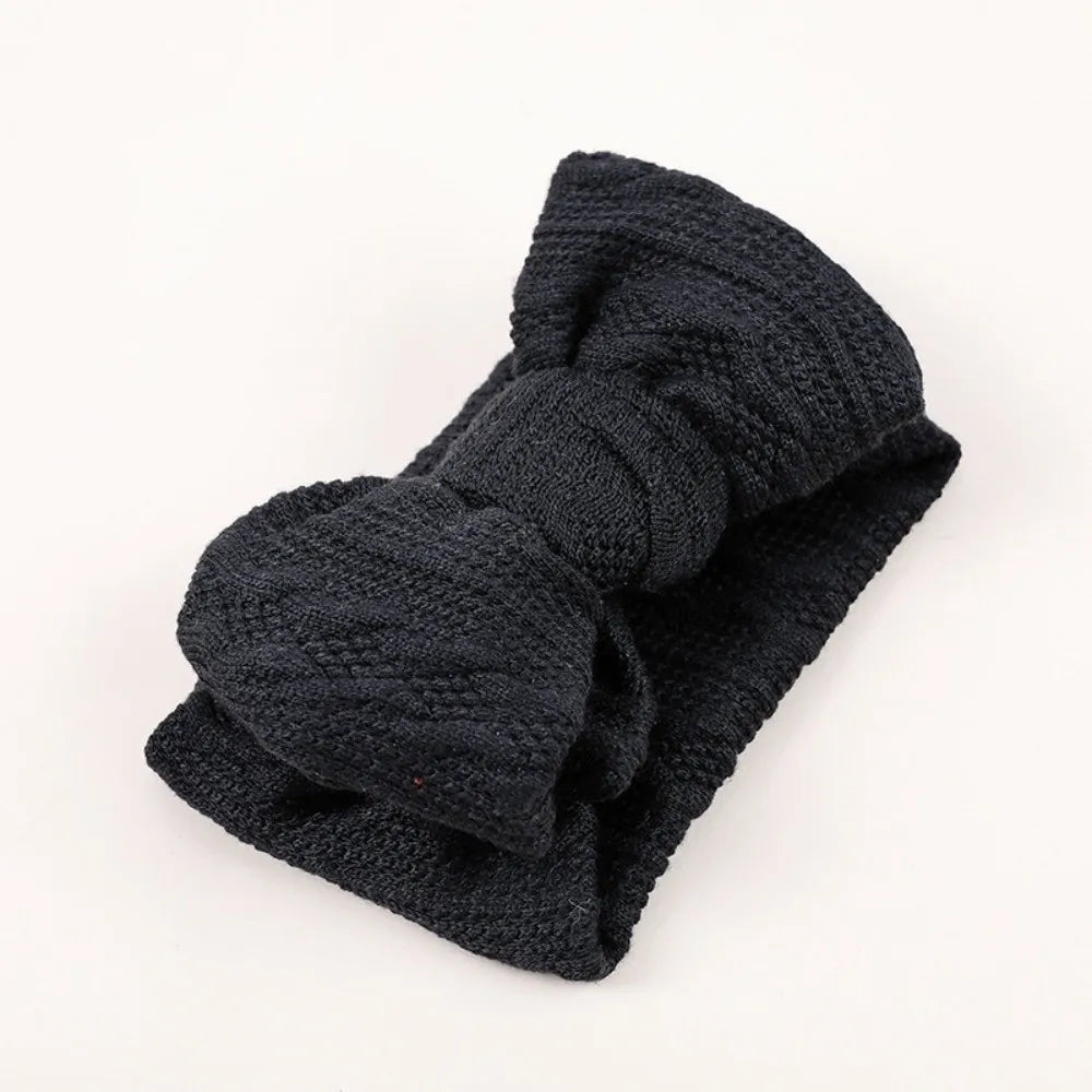 Baby Wide Jacquard Knit Headband – Warm Elastic Winter Wrap