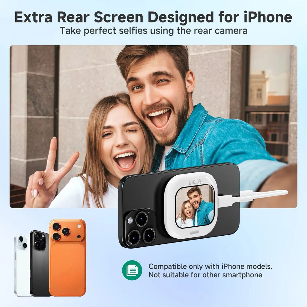Vlogmate Mini iPhone Selfie Screen – Rear Camera Vlog Display