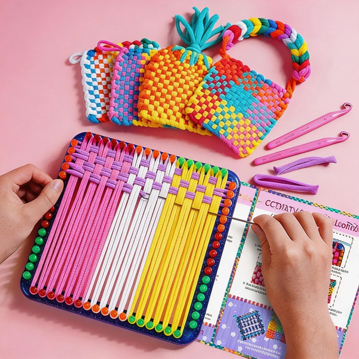 Elastic Loom Bands Refill Kit – 1000pcs DIY Weaving Set