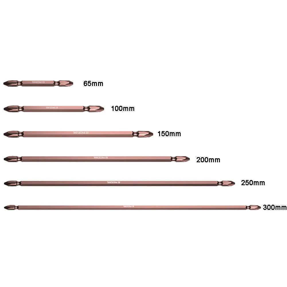 DAZZLEEX PH2 Magnetic Screwdriver Bits 65mm–300mm Hex Shank